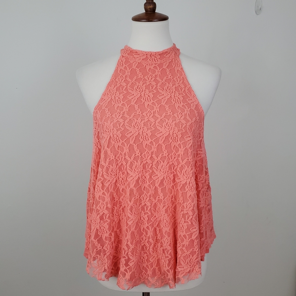 UO Kimchi Blue Lacey Love High Neck Tank Top